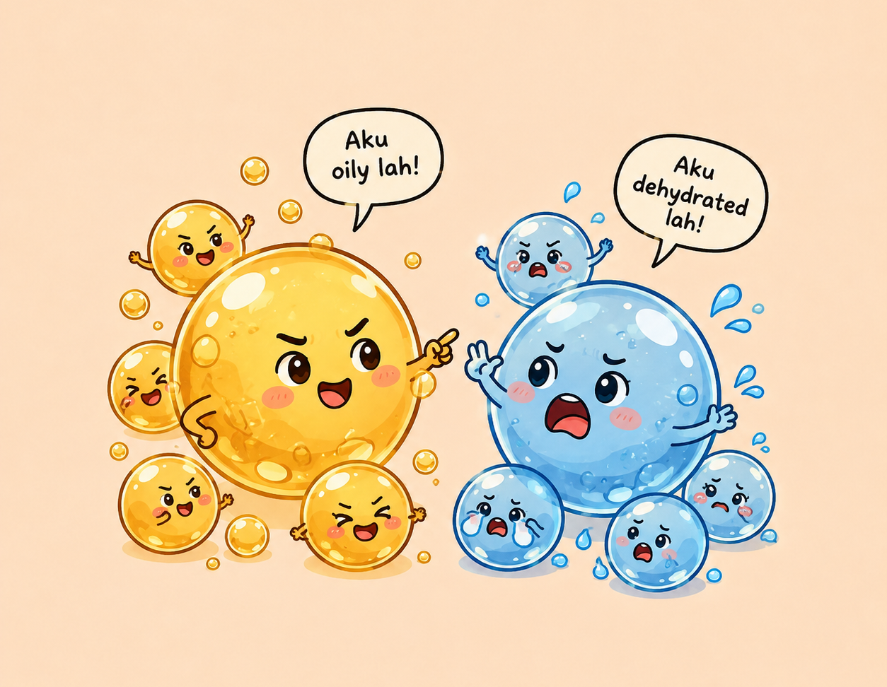 Apa Maksud Kulit Oily Dehydrated?