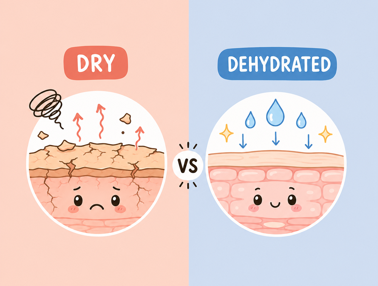 Apa Beza Antara Kulit Dry dan Dehydrated? Tak Sama ke?